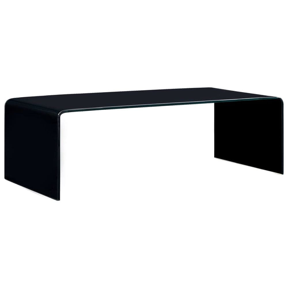 Petromila vidaXL Konferenčný stolík, čierny 98x45x31 cm, tvrdené sklo 